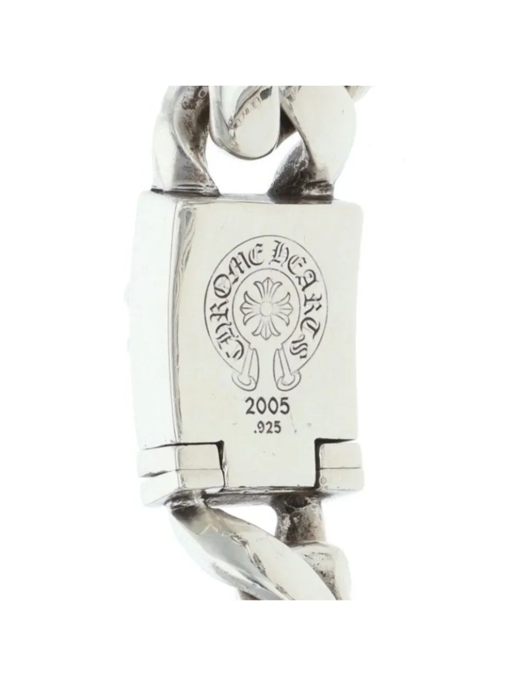 Chrome Hearts Fancy Chx Large Box ID Silver Bracelet
